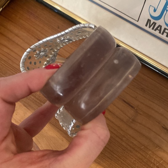 Stuart Weitzman Size 8 Clear T-Strap Silver Rhinestone Jelly Flip Flop Sandals - Picture 7 of 10